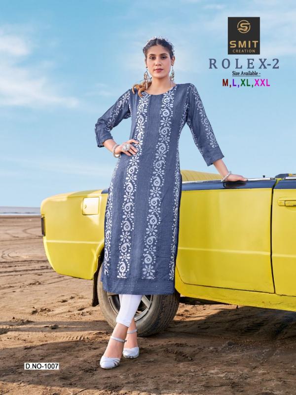 Smit Rolex 2 Fancy Chanderi Designer Kurti Collection